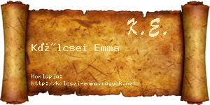 Kölcsei Emma névjegykártya