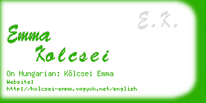 emma kolcsei business card